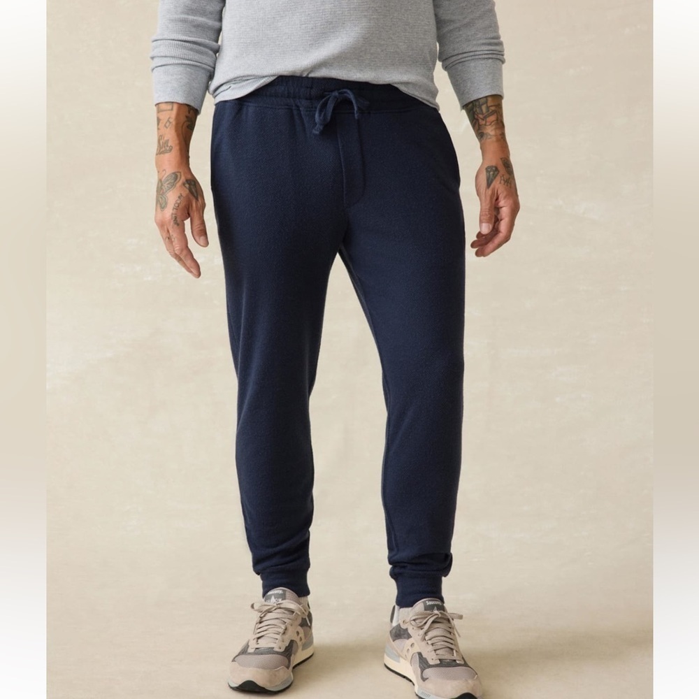 Faherty Sweater Joggers Heathered Black Twill Size XXL sweat pants - Picture 5 of 16